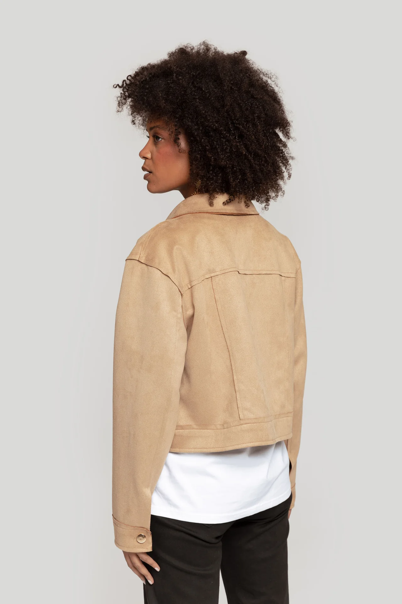 Chaqueta Ante Camel